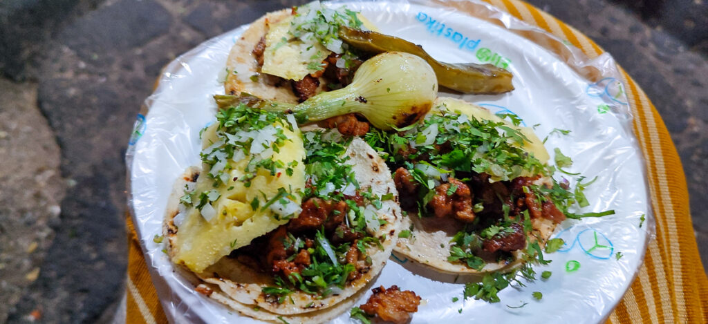 Tacos al Pastor auf dem Markt
