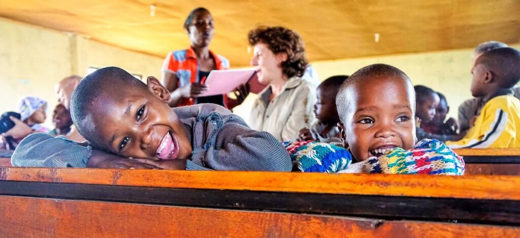 Kinder in der Massai-Vorschule