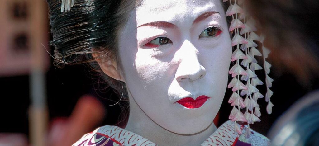 Gesicht einer Geisha