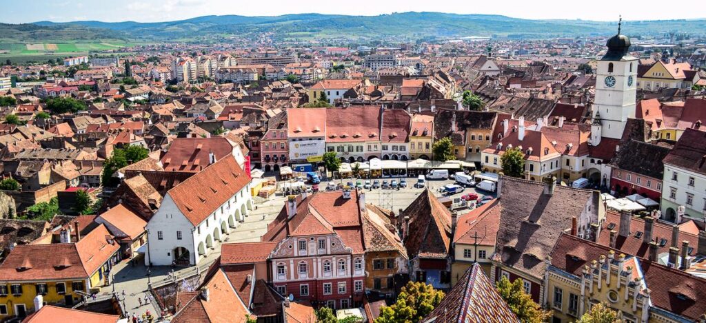 Blick auf die Altstadt von Sibiu