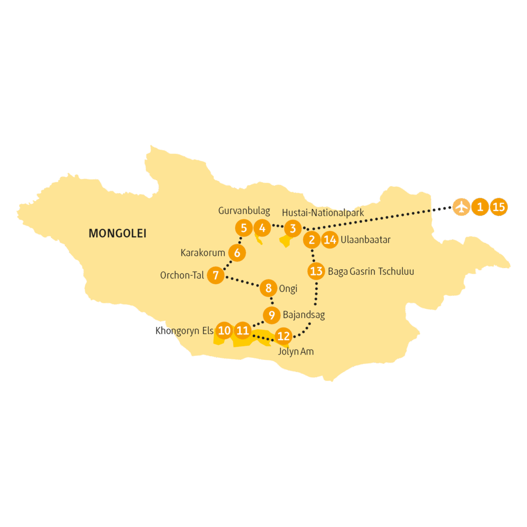 Reisekarte MNGOB