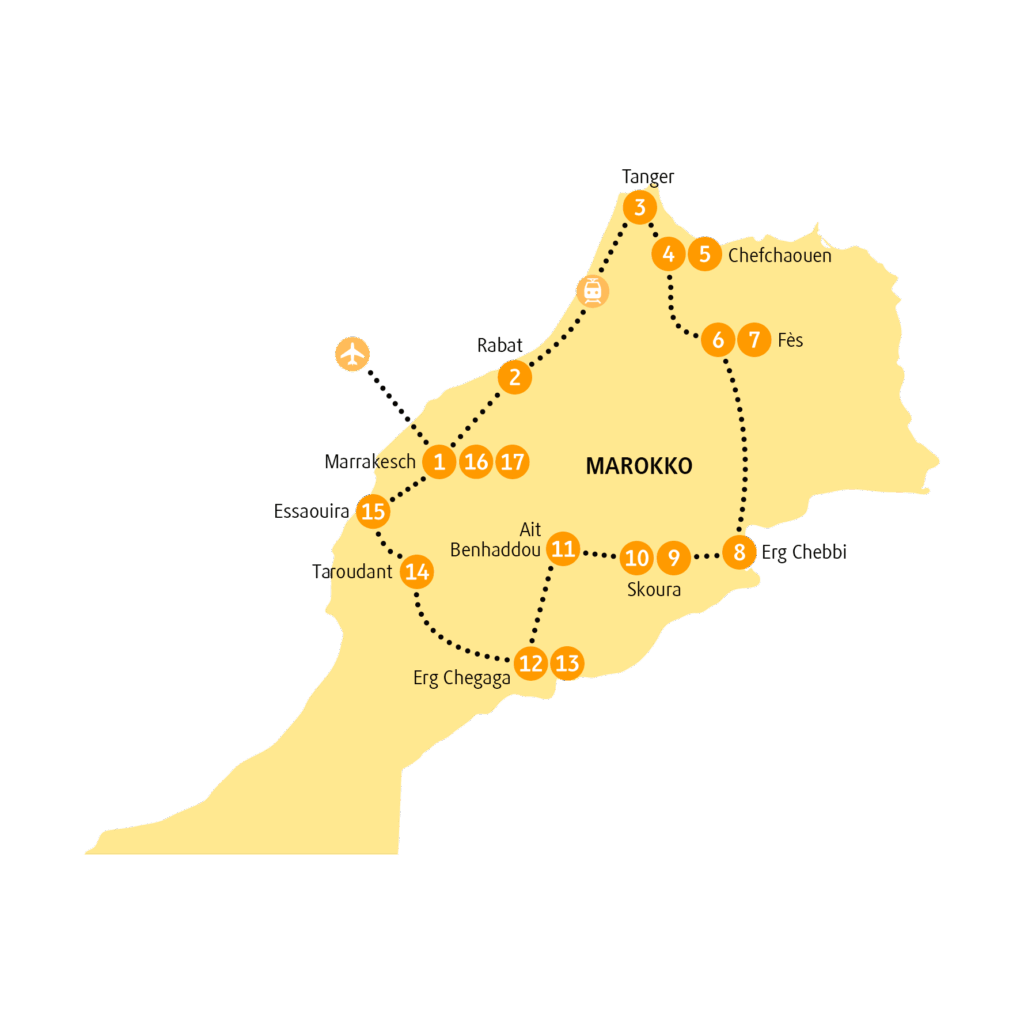 Reiseroute MAMAR-17T