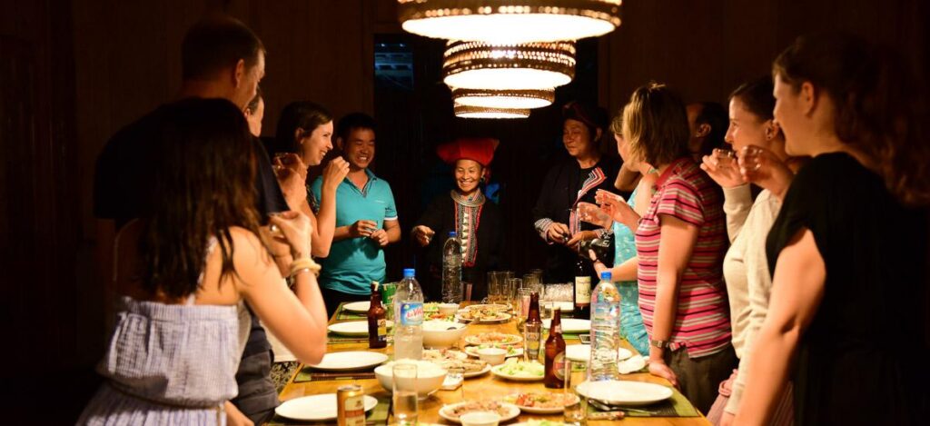 Abendessen bei eine Dao-Familie in Namg Cang