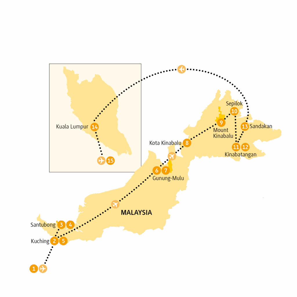 Reiseroute MYBOR