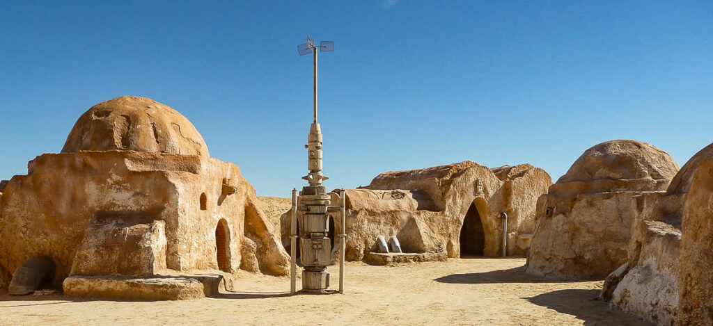 Star Wars Filmset am Rande der Sahara