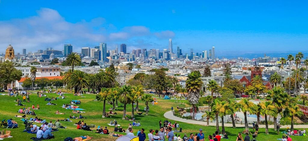 Park in der Großstadt San Francisco