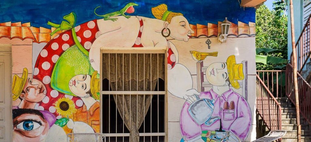 Graffiti mit Kaffeetante