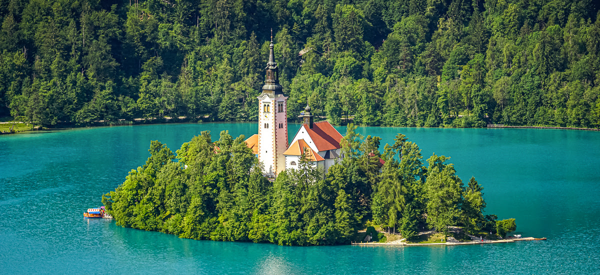 Kirche auf dem Bled See