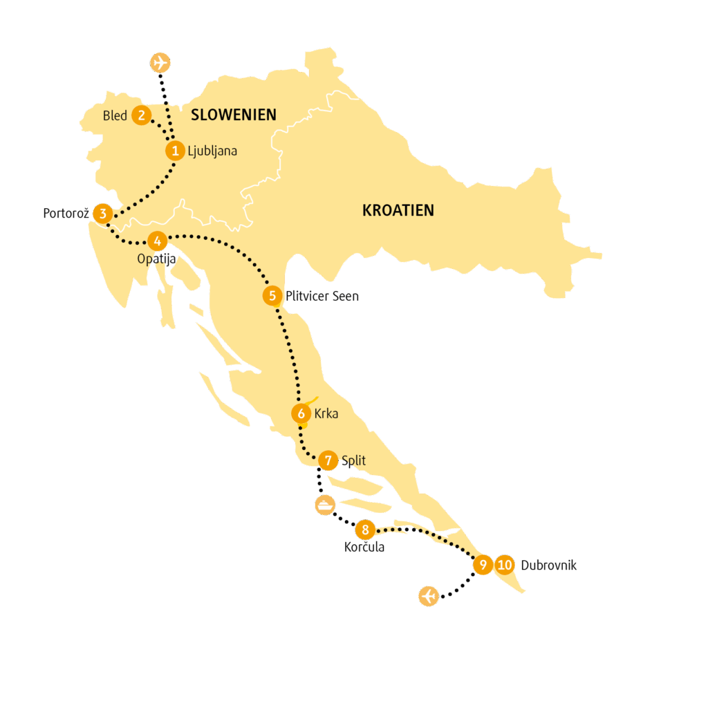 Reisekarte HRDAL27