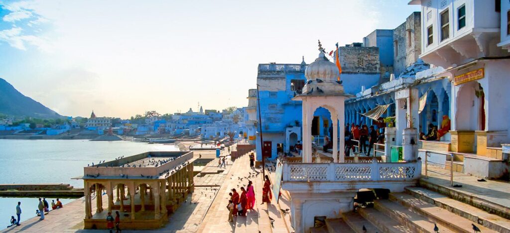 Treppen am Wasser von Pushkar