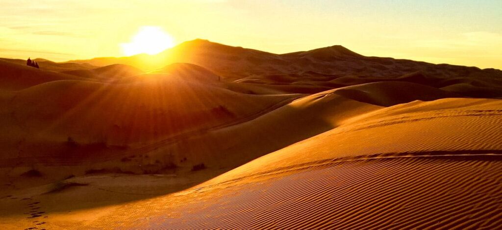 Sunrise in desert