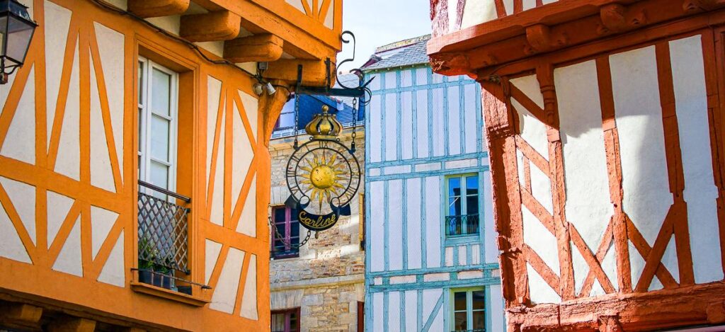 Buntes Fachwerk in Vannes