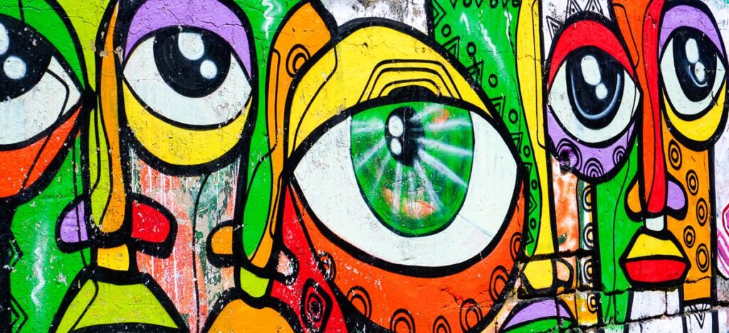 Farbenfrohes Graffiti