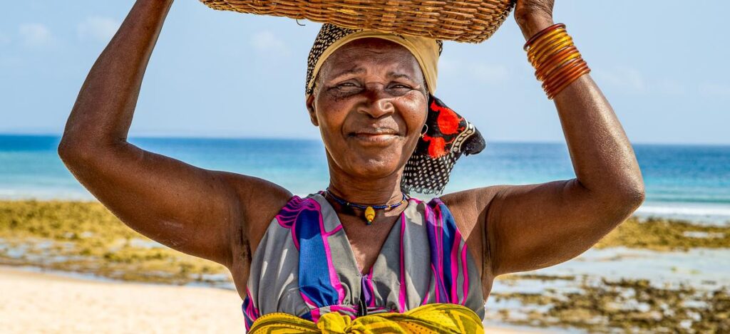 Lady am Strand