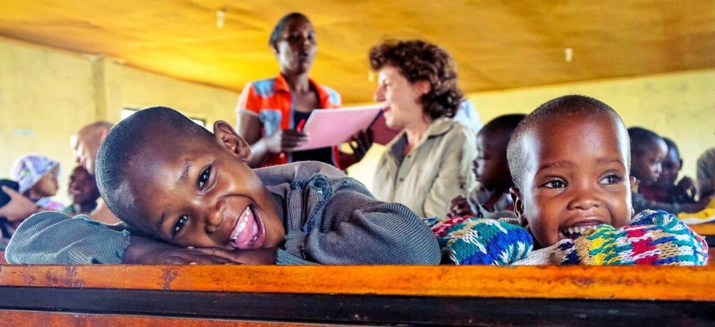 Kinder in der Massai-Vorschule