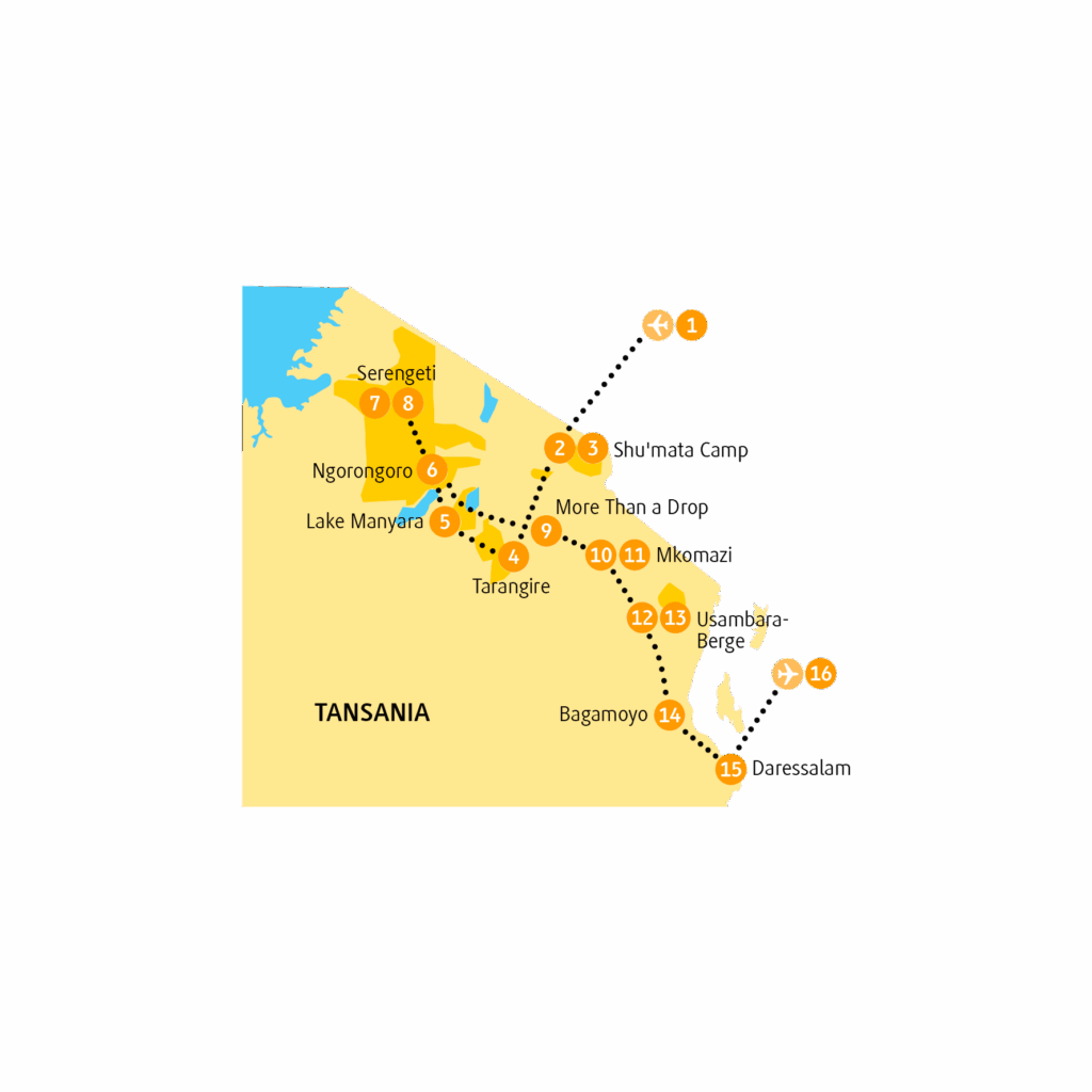 Reisekarte TZUSA