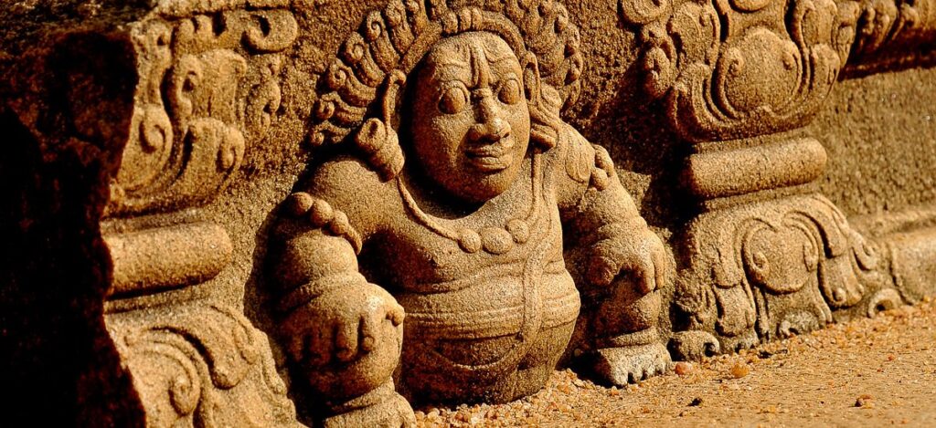 Relief an einem Tempel in Anuradhapuras