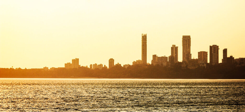 Sonnenuntergang über Mumbai