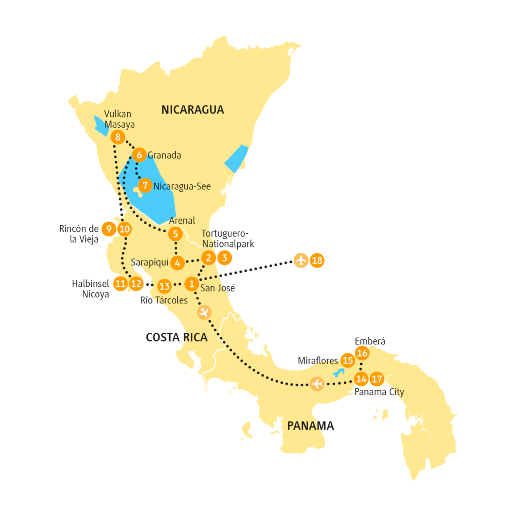 Reiseroute CRMIR