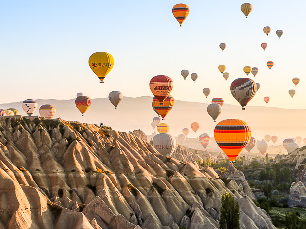 Heißluftballons in Kappadokien