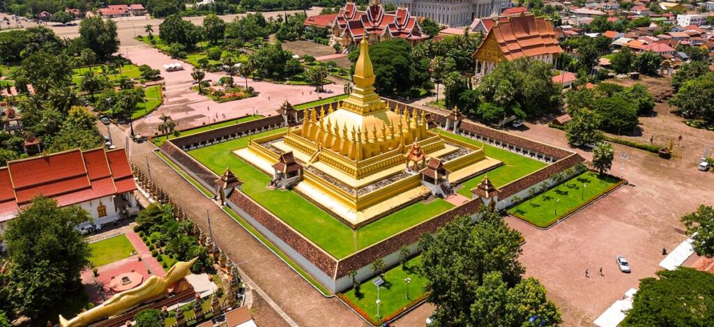 Blick auf Vientiane